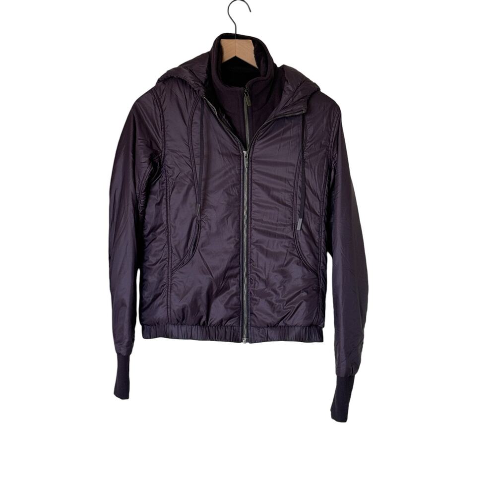 Lululemon Glyde  Scuba Hoodie in Boysenberry Size 4 Insulated Winter Jacket - Picture 4 of 9